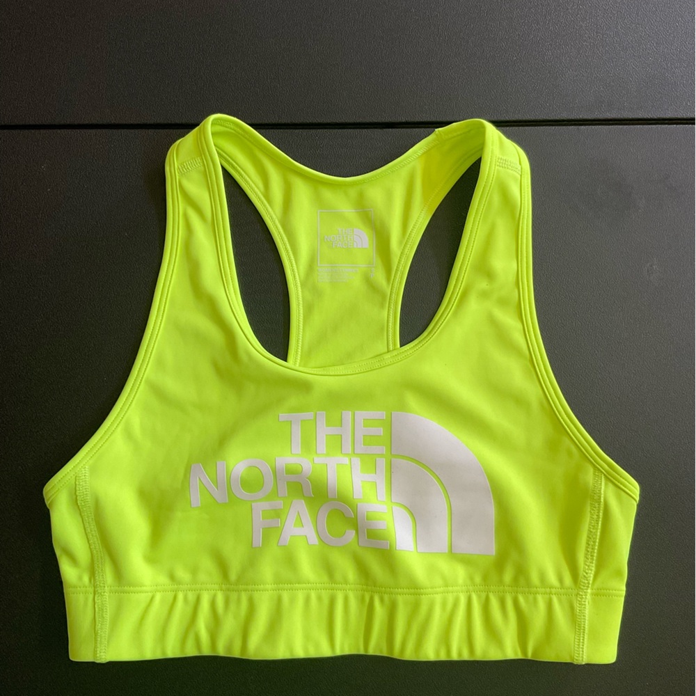 The North Face Yellow Sports Bra with Strappy Design